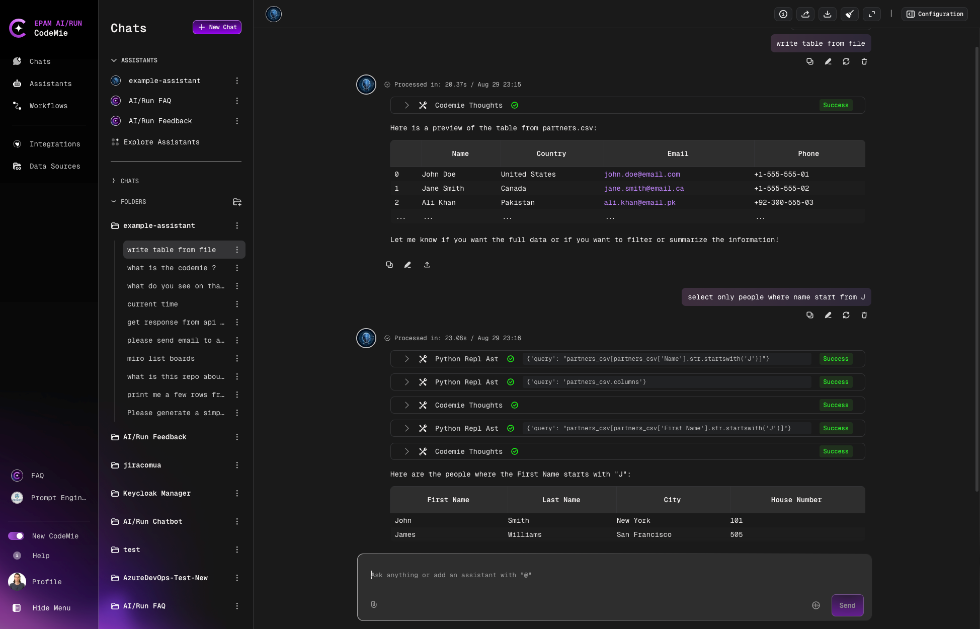 Upload files in chat
