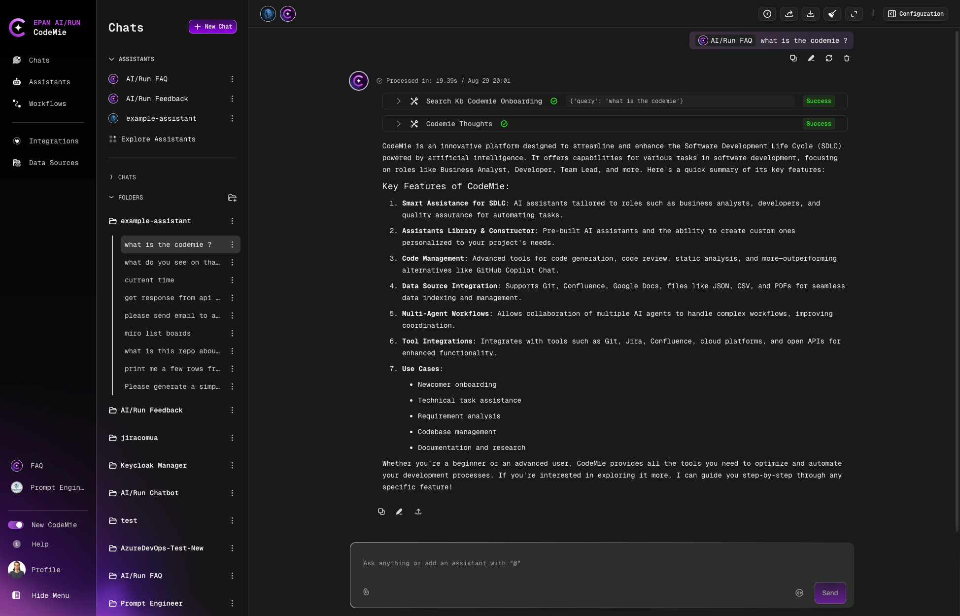 Ask question in group chat